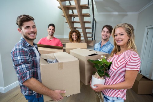 Movers in Wandsworth carefully preparing a home relocation