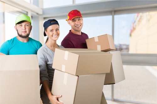Office relocation process with furniture transport and setup in a Wandsworth premises
