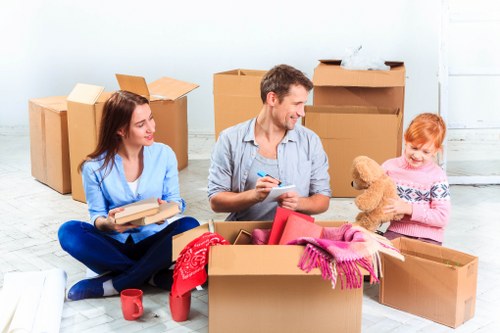 Professional packing of household items in a Wandsworth home