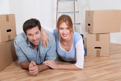 Professional packing boxes prepared for a flat or house move