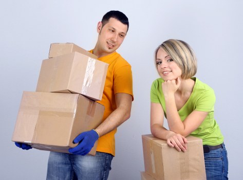 Business moving team loading office items for a Wandsworth relocation