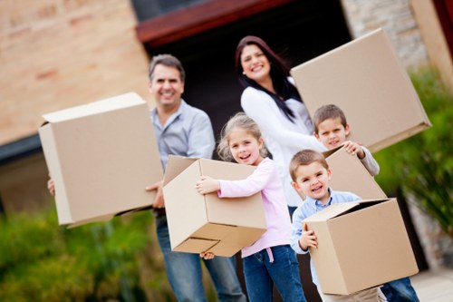 Local office move in Wandsworth with movers handling desks and storage