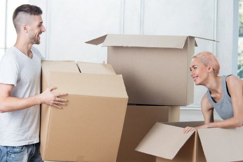 Furniture and boxes being loaded for a Wandsworth house move