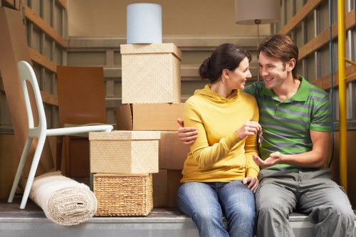 Prepared moving boxes and furniture for a residential or office move in Wandsworth
